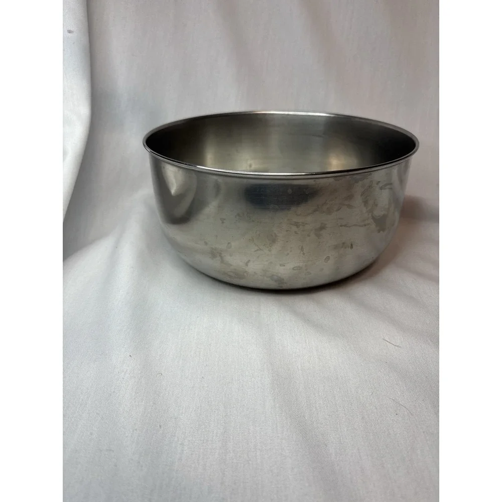 Stainless Steel Mixing Bowl 8‎ in Diameter Silver Solid